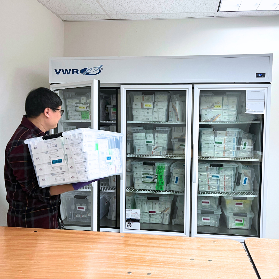 Production Specialist John Conducts Final PerKit Product Checks Before Putting into the Refrigerator Production Specialist John Conducts Final PerKit Product Checks Before Putting into the Refrigerator